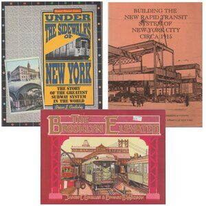 New York Subway Rapid Transit MTA Brooklyn Elevated History, Three Book Bundle